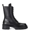 Versace Vagabond Lace-up Army Boots In Black