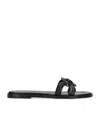 Versace Medusa Logo Sandals In Black