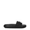 Versace Man Sandals Black Size 9 Leather In Black