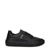 Versace Man Sneakers Black Size 9 Calfskin In Black