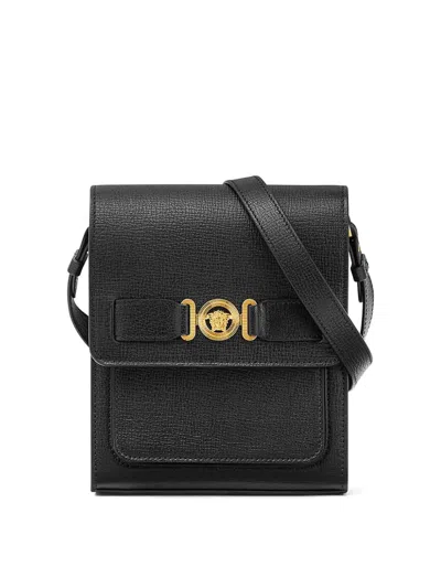 Versace Medusa Biggie Messenger Bag In Black