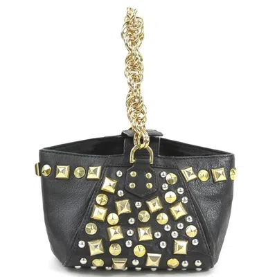 Pre-owned Versace Leather Metal Handbag ()
