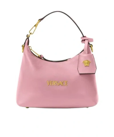 Versace Leather Mini Bag In Pink