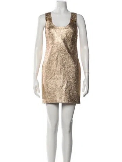 Pre-owned Versace Leather Mini Dress