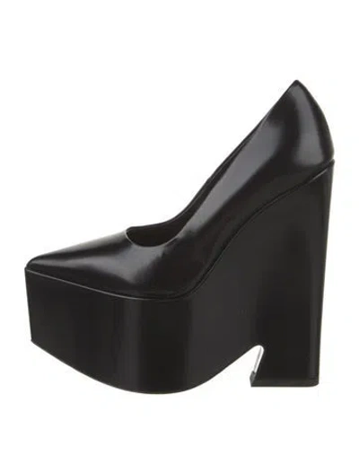 Pre-owned Versace Leather Mules In Black