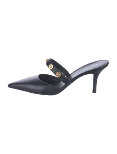 Pre-owned Versace Leather Mules In Blue