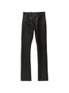 Versace Straight-leg Leather Trousers In Black