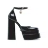 Versace Aevitas Patent Crystal Medusa Platform In Black