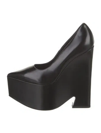 Pre-owned Versace Leather Pumps In Black