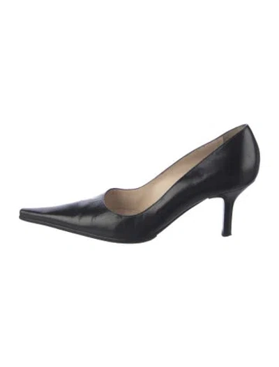 Pre-owned Versace Leather Pumps In Blue