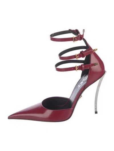Pre-owned Versace Leather Pumps In Red