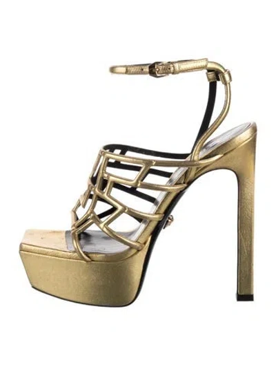 Pre-owned Versace Leather Sandals