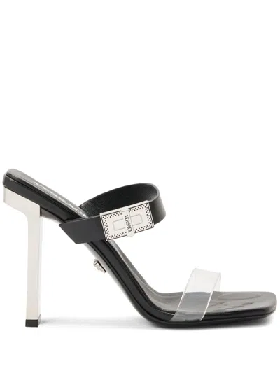Versace Black Medusa Heeled Sandals