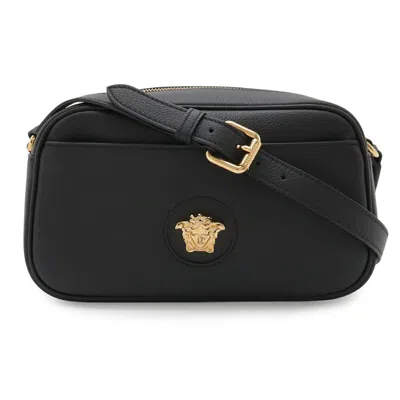 Versace Leather Shoulder Bag Black