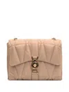 Versace Leather Shoulder Bag In Neutrals