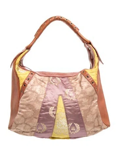 Pre-owned Versace Leather Shoulder Bag In Neutrals