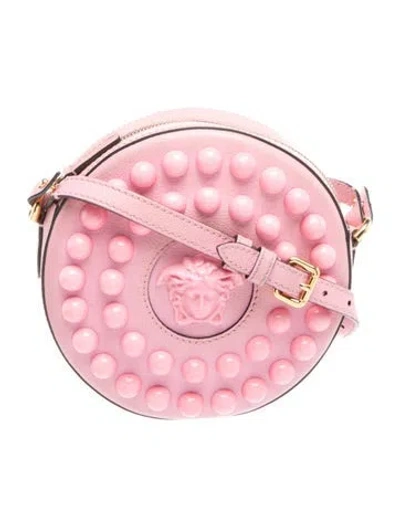 Pre-owned Versace Leather Shoulder Bag In Pink