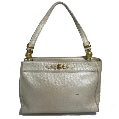 Pre-owned Versace Leather Shoulder Bag () In Beige