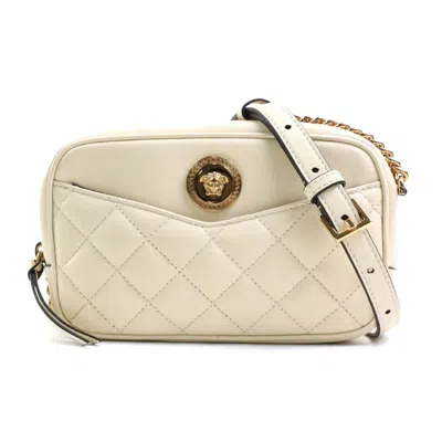 Pre-owned Versace Leather Shoulder Bag () In Beige