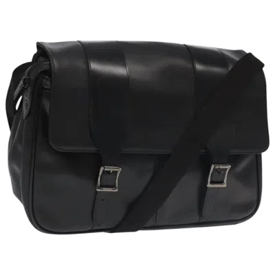 Pre-owned Versace Leather Shoulder Bag () In Black