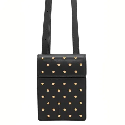 Pre-owned Versace Leather Shoulder Bag () In Black
