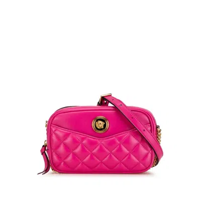 Pre-owned Versace Leather Shoulder Bag () In Pink