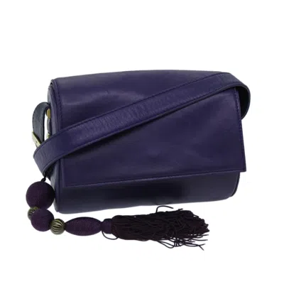 Pre-owned Versace Leather Shoulder Bag () In Purple