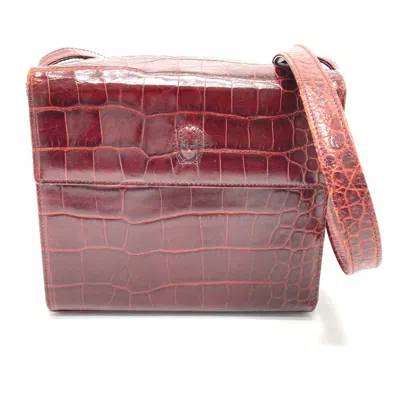 Pre-owned Versace Leather Shoulder Bag () In Red