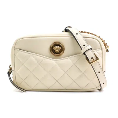 Pre-owned Versace Leather Shoulder Bag () In Sand