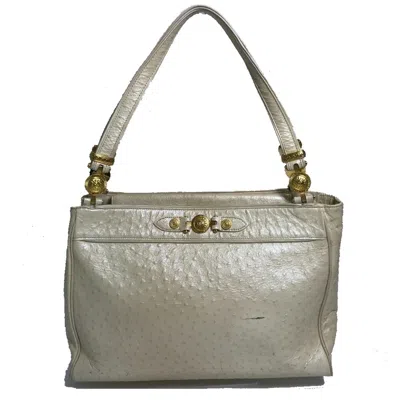 Pre-owned Versace Leather Shoulder Bag () In Sand