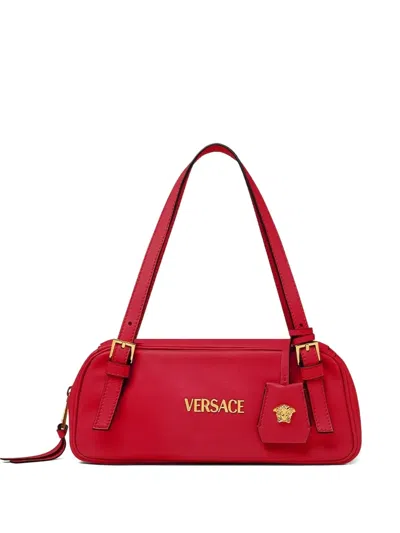 Versace Leather Shoulder Bag In Red