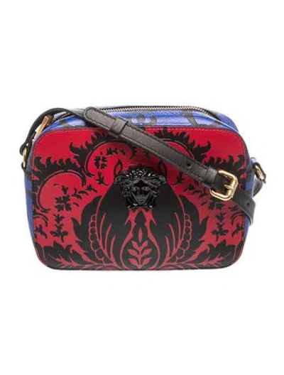 Pre-owned Versace Leather Shoulder Bag In Red