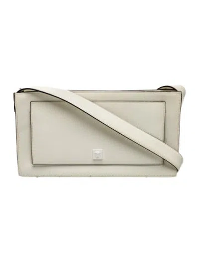 Pre-owned Versace Leather Shoulder Bag In White