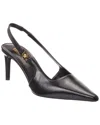 Versace Leather Slingback Pump In Black