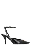 Versace La Medusa 85 Calf Leather Slingback Pumps In Black
