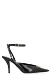 Versace La Medusa 85 Calf Leather Slingback Pumps In Black