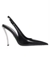 Versace Pin Point 115mm Slingback Pumps In Black