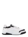 Versace White And Black Sneaker With Inserts And Chunky Sole In Leather Man