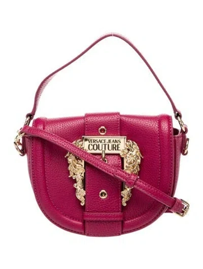 Pre-owned Versace Leather Top Handle Bag W/ Tags In Pink