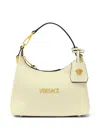 Versace Leather Tote Bag In Gelb