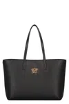 Versace Leather Tote In Black