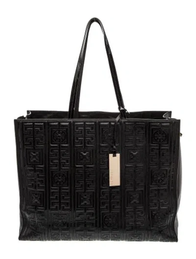 Pre-owned Versace Leather Tote In Black