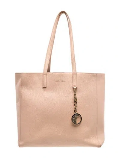 Pre-owned Versace Leather Tote In Neutrals