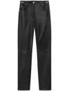 Versace Leather Trousers In Black