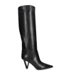 Versace Leather V-heel Knee-high Boots 85 In Black