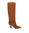 Versace Leather V-heel Knee-high Boots 85 In Multi