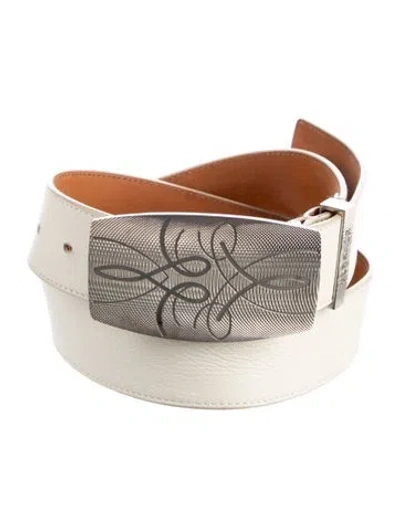 Pre-owned Versace Leather Waist Belt In Neutral
