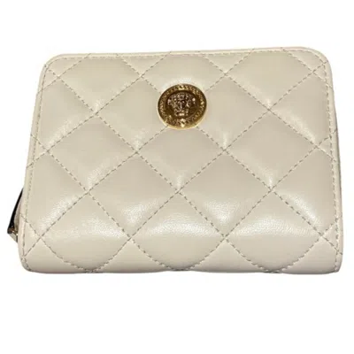 Pre-owned Versace Leather Wallet (bi-fold) () In White