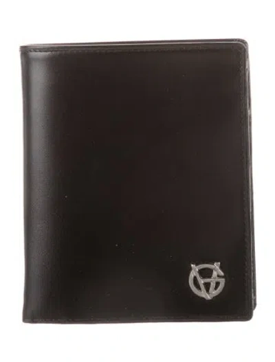 Pre-owned Versace Leather Wallet In Black