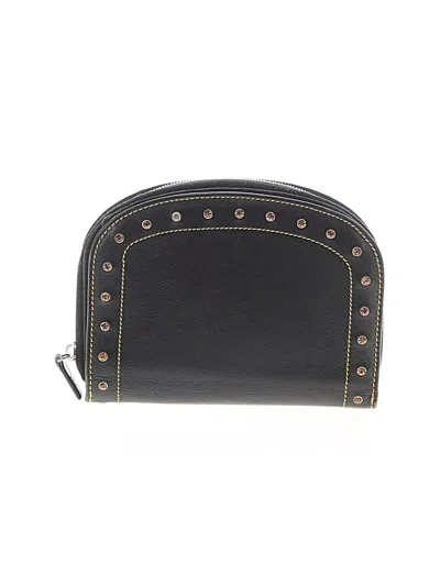 Pre-owned Versace Leather Wallet In Black